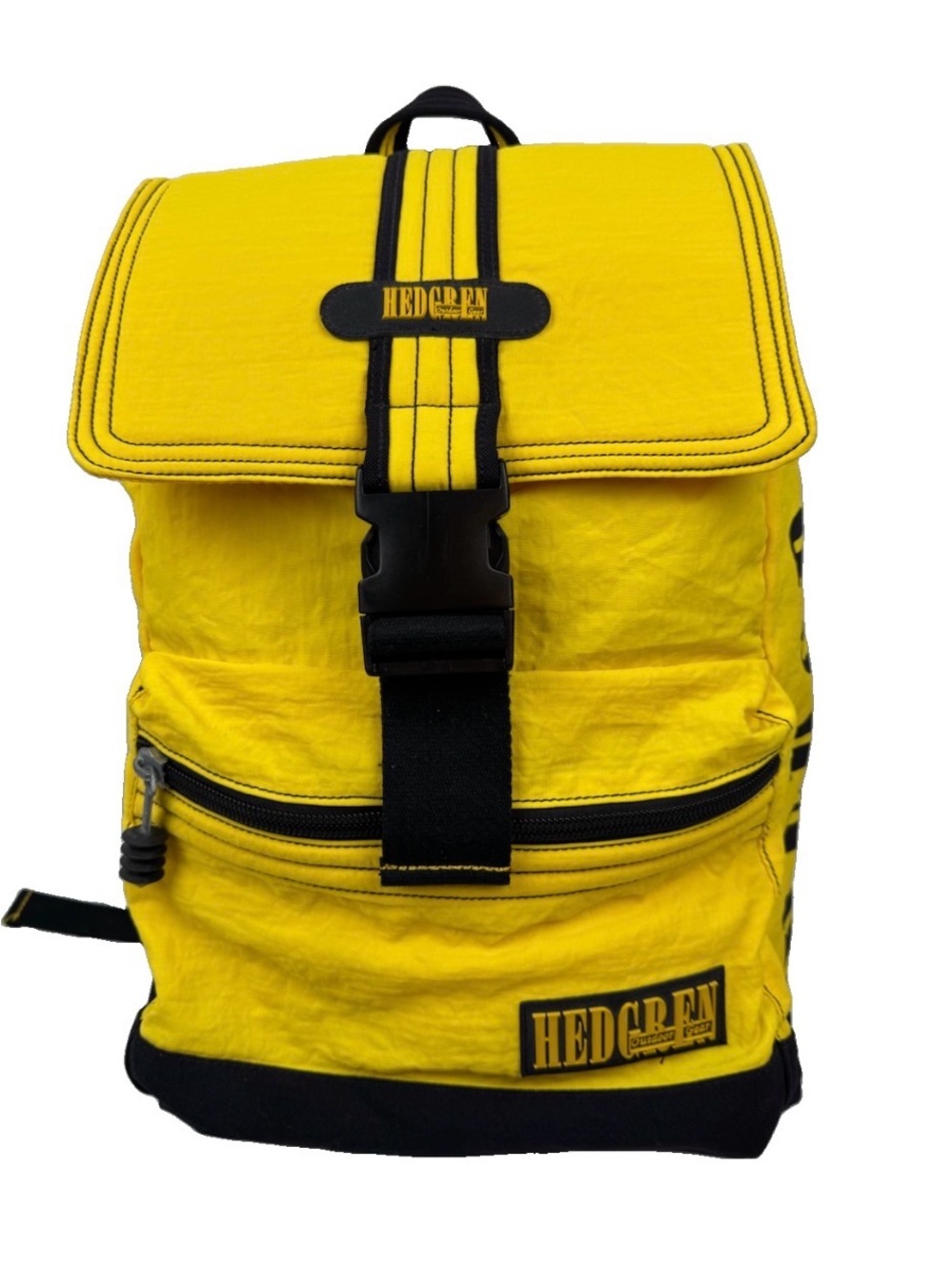 VTG Hedgren Outdoor Gear Yellow Black Rucksack Backpack Bag Retro A339219 15”